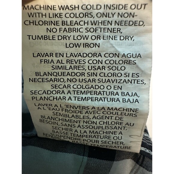 Wrangler ATG All Terrain Gear Utility Long Sleeve Blue‎ Plaid Shirt Men's XXL - Picture 10 of 12